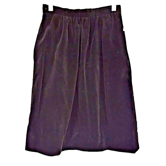 Vintage Dead Stock 80s Breckenridge Velvet Skirt Cotton Dark‎ Romantic Sz 6 - Picture 1 of 5